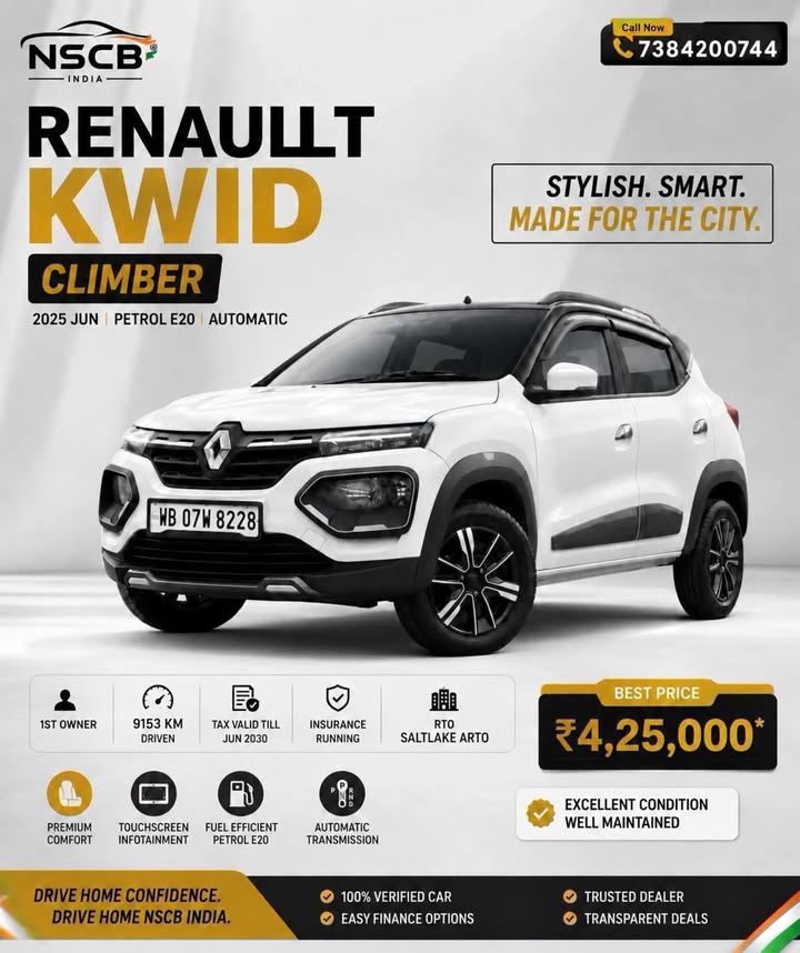Renault Kwid RXT Climber WB 07 W 8228